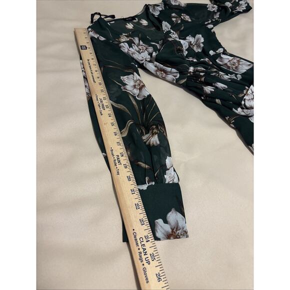 MiSC Elevated Basics Women Cap Long Sleeve V Neck Dress SM Belted Elastic Waist - Picture 14 of 14